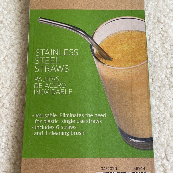 Stainless Steel Straw Set- New in Package! - Picture 6 of 7